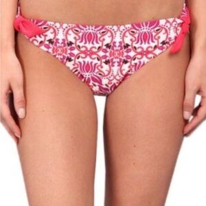 NWT PRANA Rena Reversible Pink Print Side Ties Bikini Bottoms (ONLY) Size Small